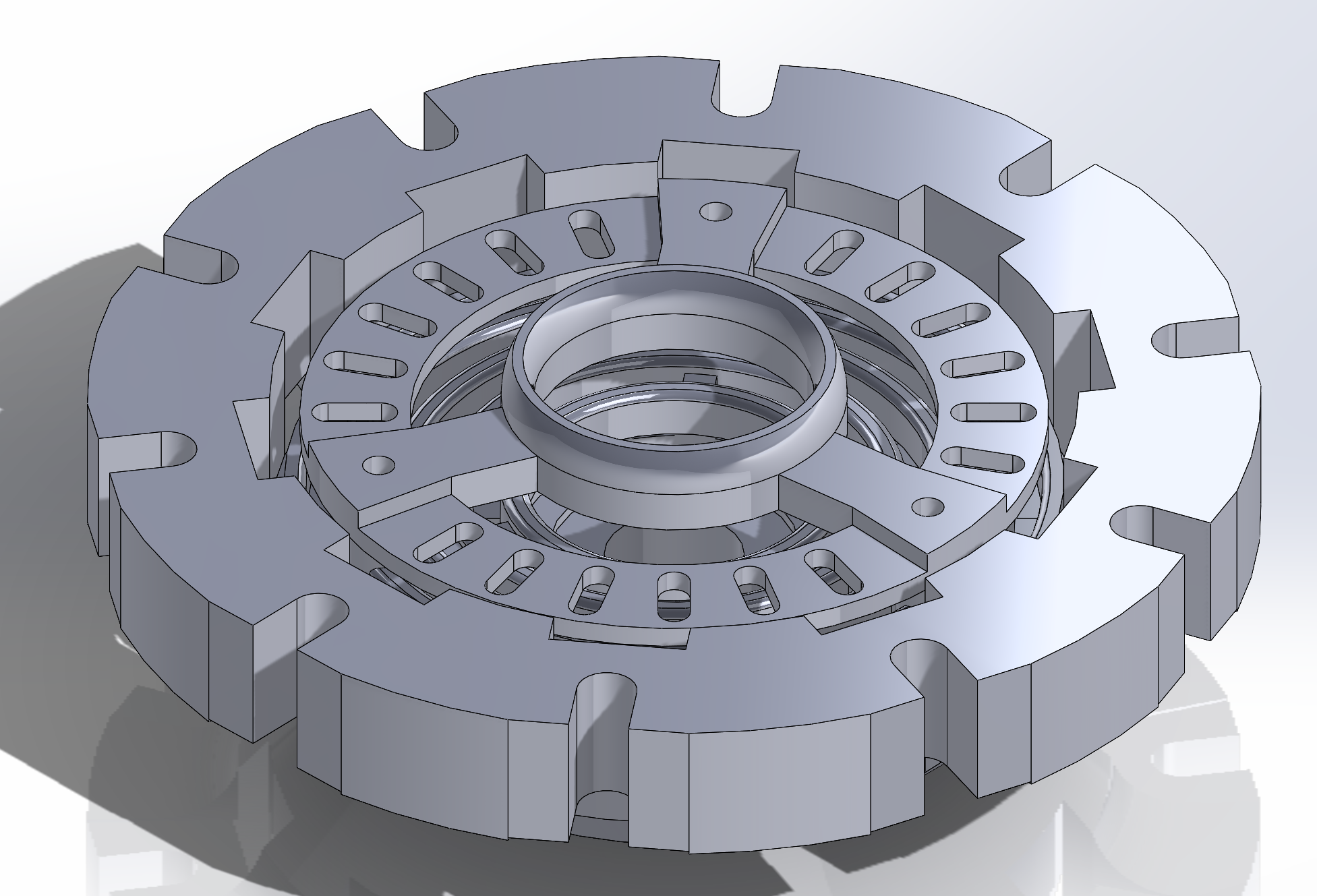 SolidWorks assembly CAD model I created of the arc reactor